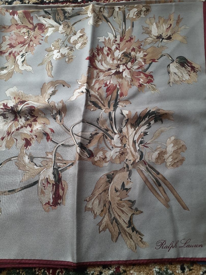Ralph Lauren シルク花柄スカーフ