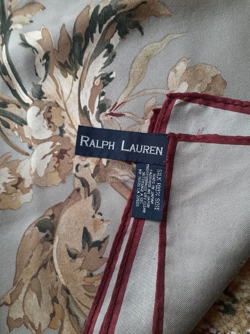 Ralph Lauren シルク花柄スカーフ