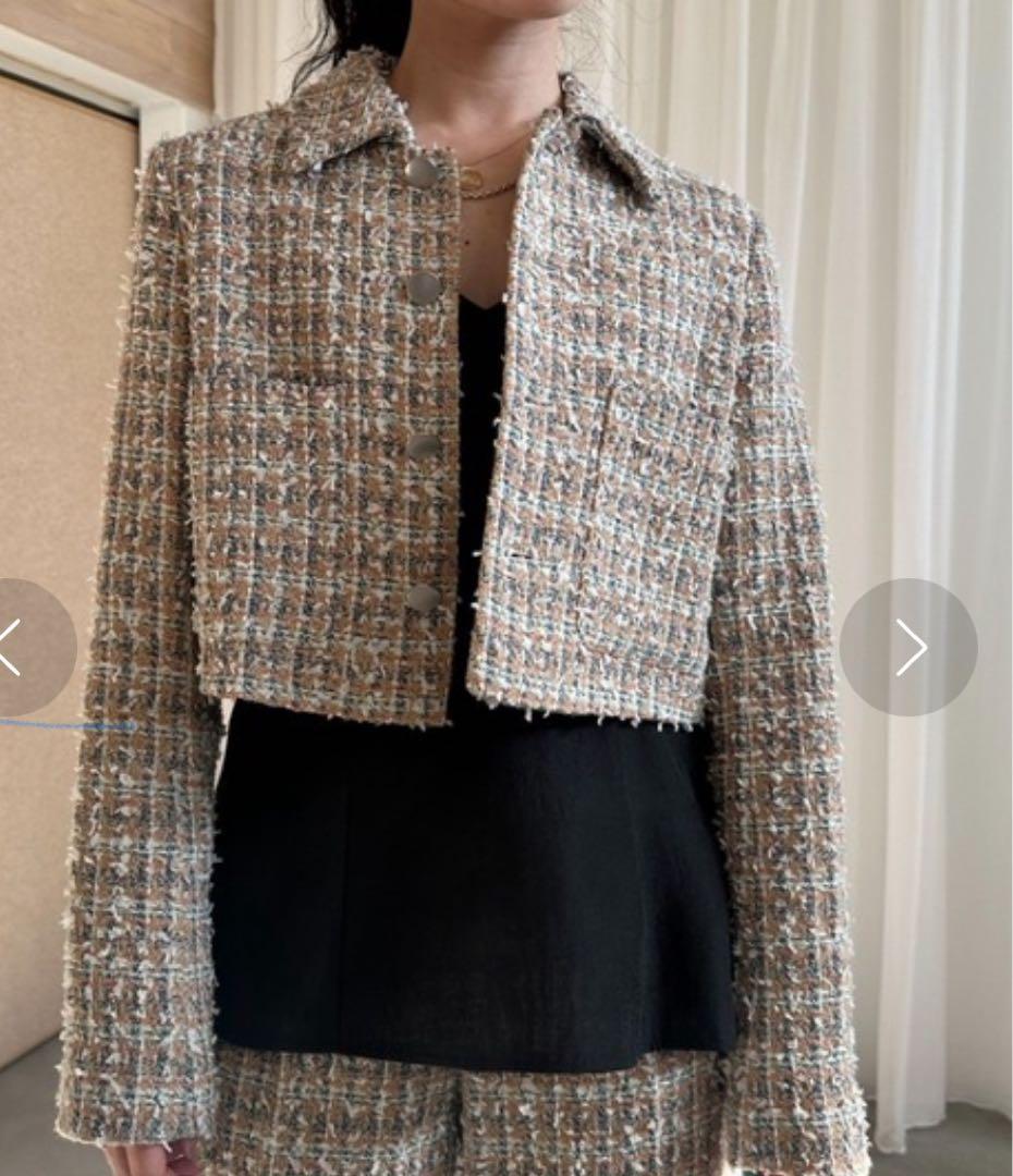【AMERI】PLAYFUL TWEED JACKET ツイード ジャケット