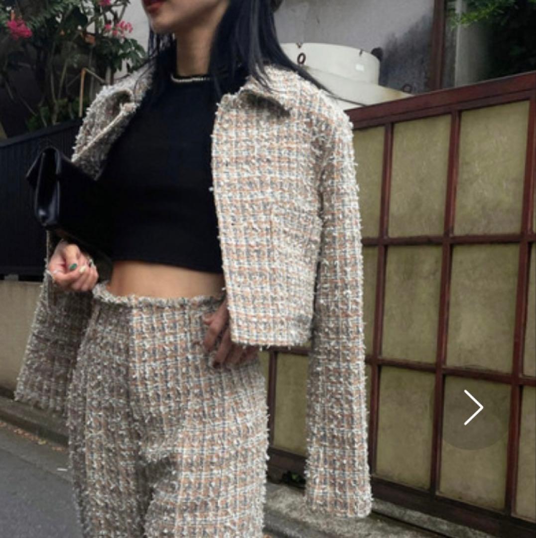 【AMERI】PLAYFUL TWEED JACKET ツイード ジャケット