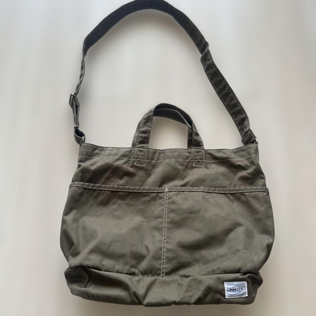 吉田カバンPORTER オリーブグリーン カーキ　トートバッグ　ショルダーバッグ