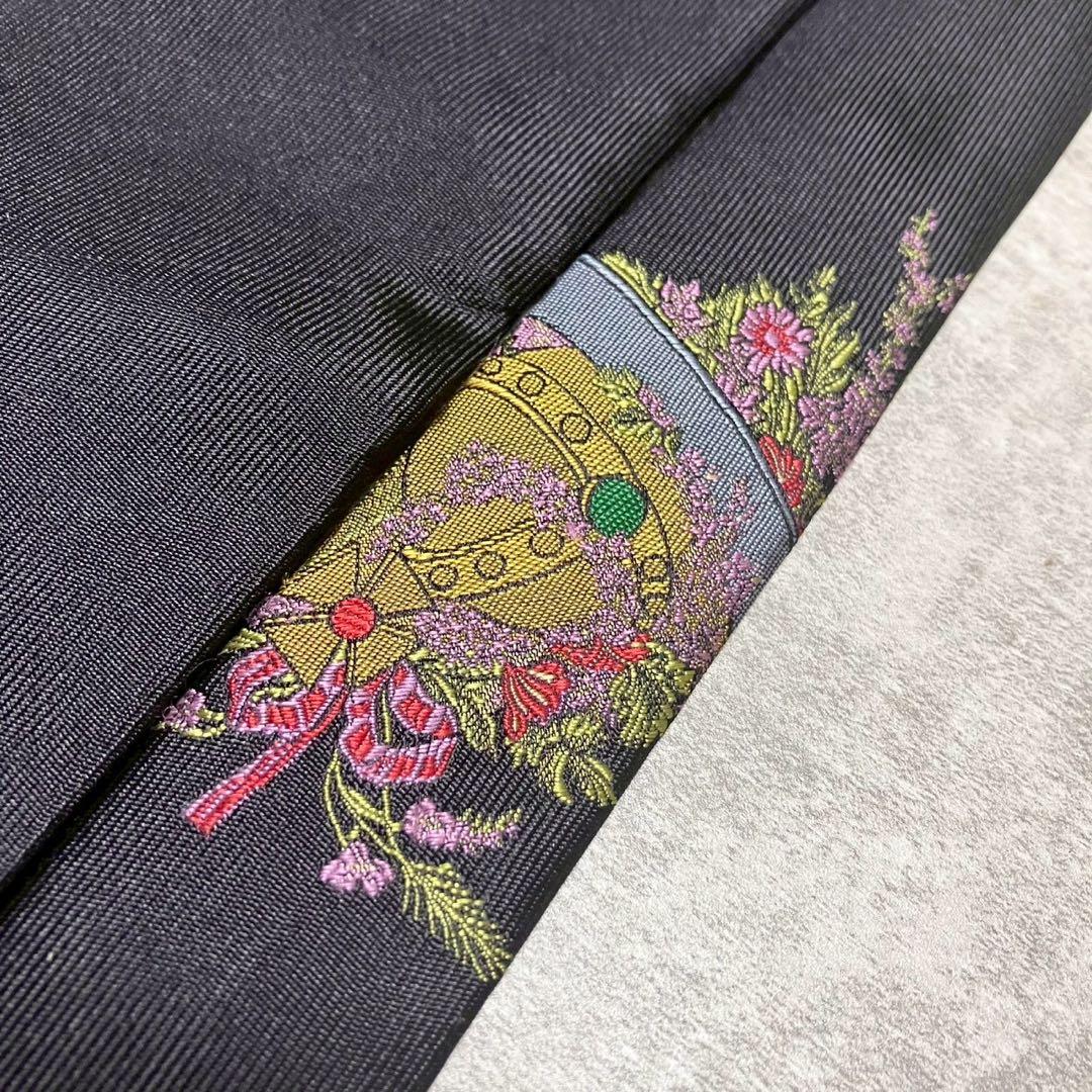 美品　ヴィヴィアンウエストウッド　ネクタイ　ソリッド　無地　オーブ刺繍　ブラック