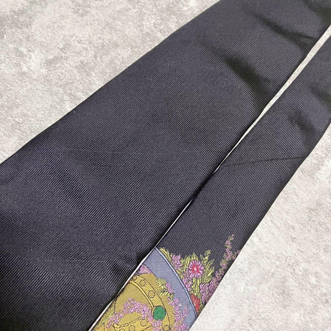 美品　ヴィヴィアンウエストウッド　ネクタイ　ソリッド　無地　オーブ刺繍　ブラック