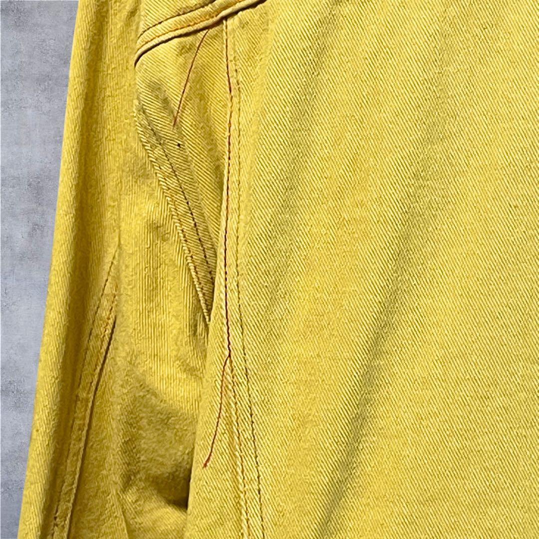 【美品】河谷シャツ Ejan! イージャン！ イエロー メンズXL ユニセックス