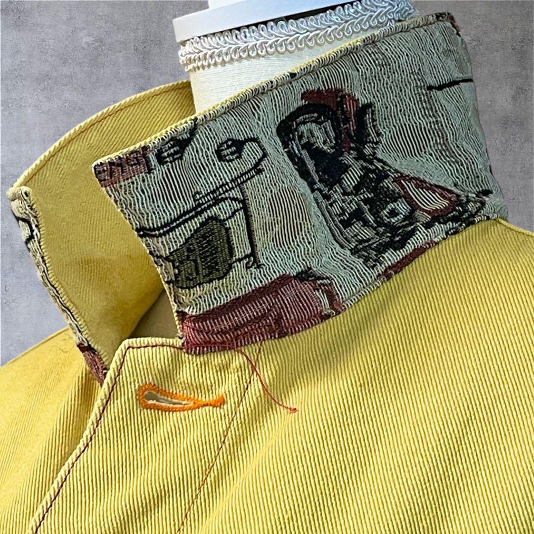 【美品】河谷シャツ Ejan! イージャン！ イエロー メンズXL ユニセックス
