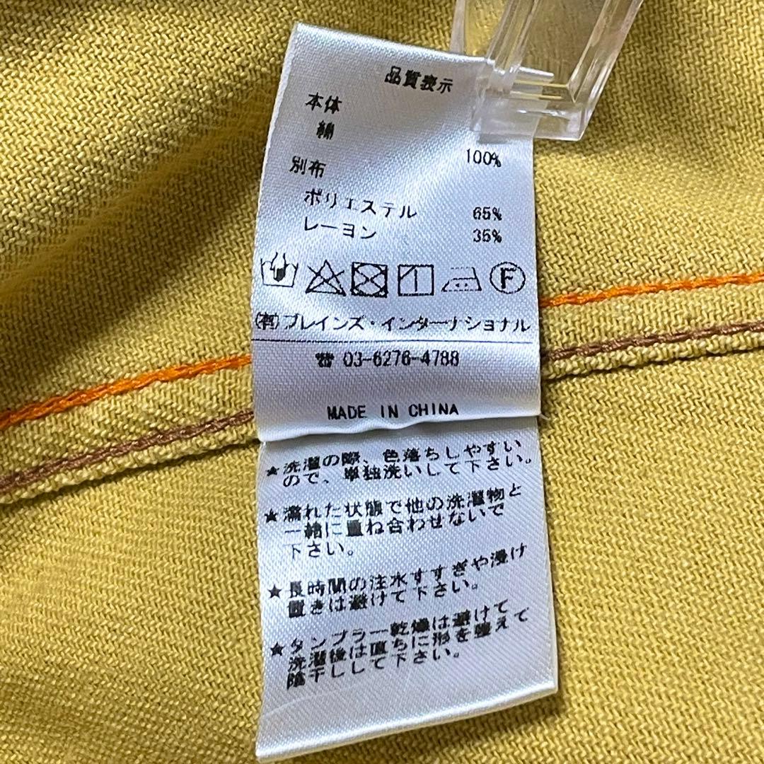【美品】河谷シャツ Ejan! イージャン！ イエロー メンズXL ユニセックス