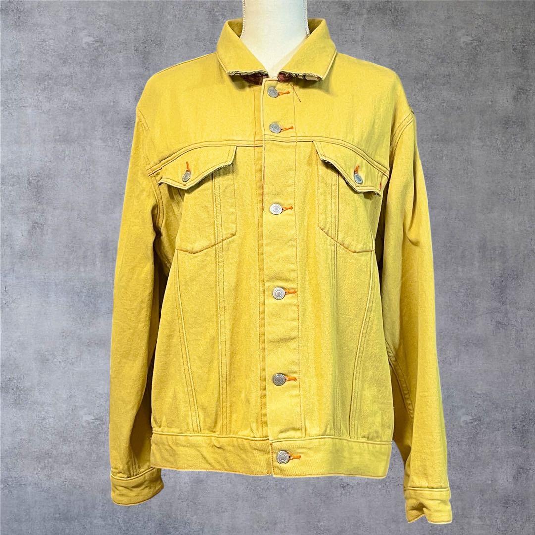 【美品】河谷シャツ Ejan! イージャン！ イエロー メンズXL ユニセックス