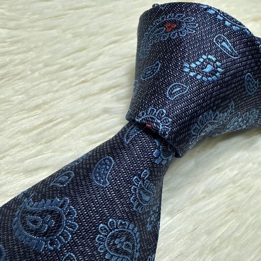 【未使用級】Lanvin ネクタイ　高級シルク　ペイズリー　ジャガード