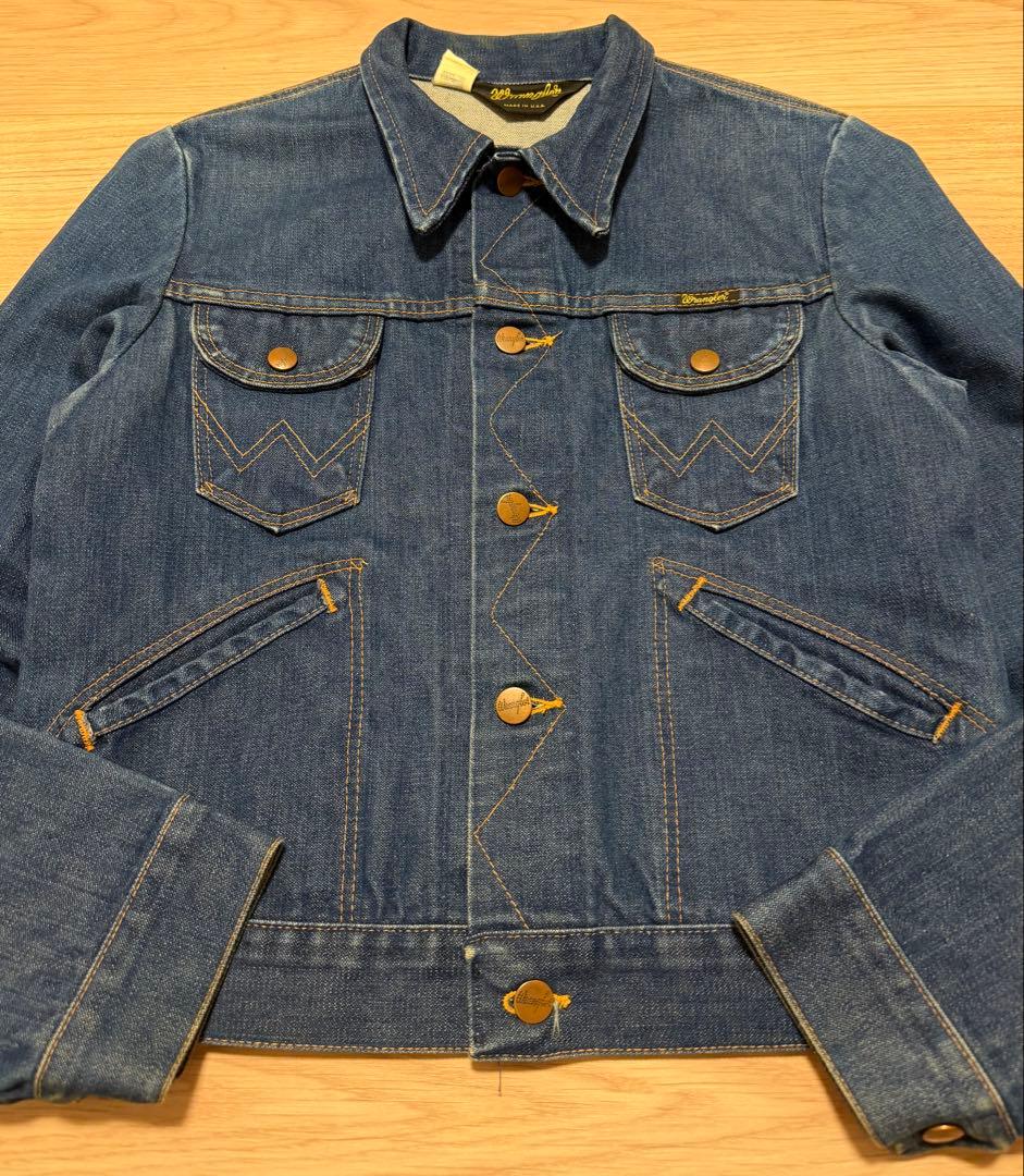 80s USA製 Wrangler 902 デニムジャケット 短丈 古着