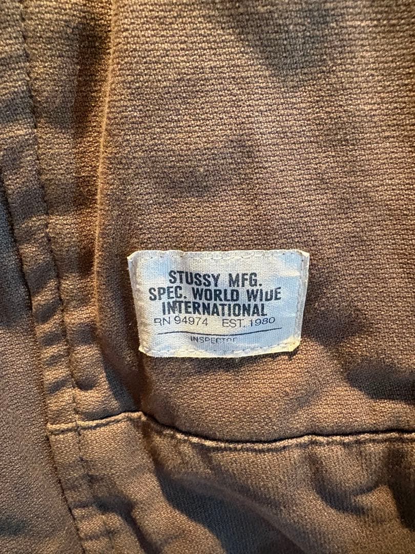Stussy ステューシー ワークジャケット 裏地ブランケット サイズL