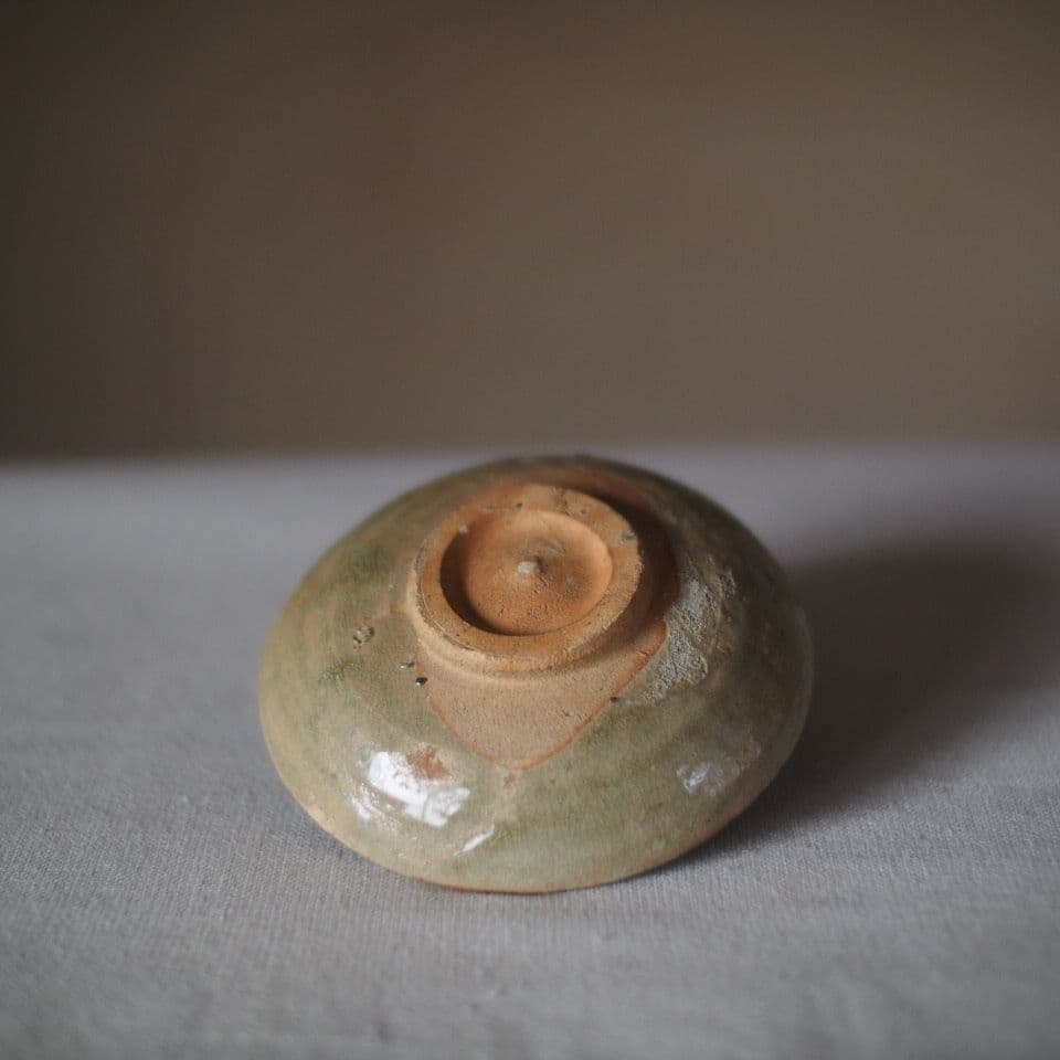 茶色の丸型皿 古道具古唐津 古陶 骨董 古美術
