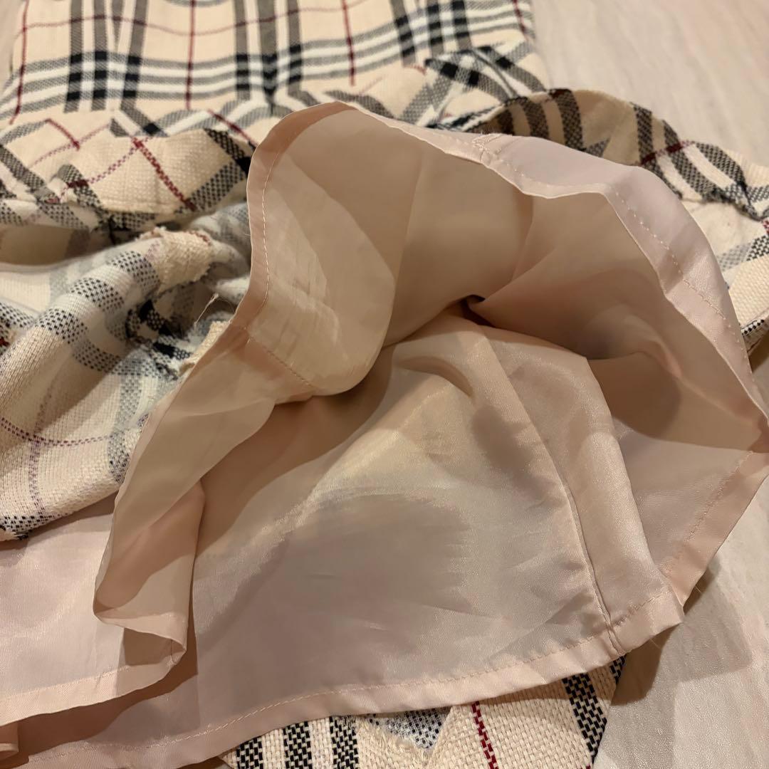 【美品】 BURBERRY ノバチェックノースリーブ ワンピース 38 M 襟付