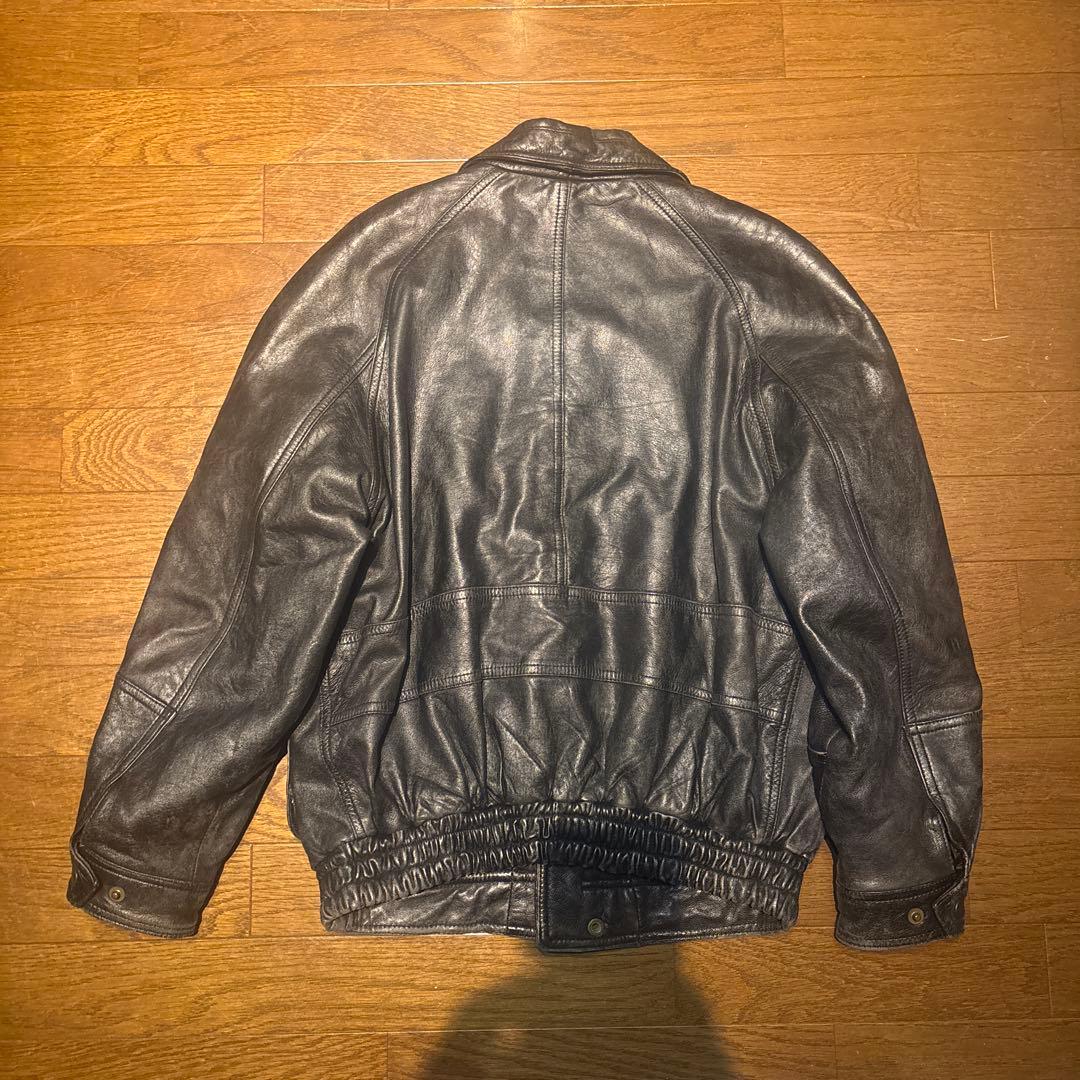 レザージャケット　短丈　ラムレザー　ビンテージ　本革