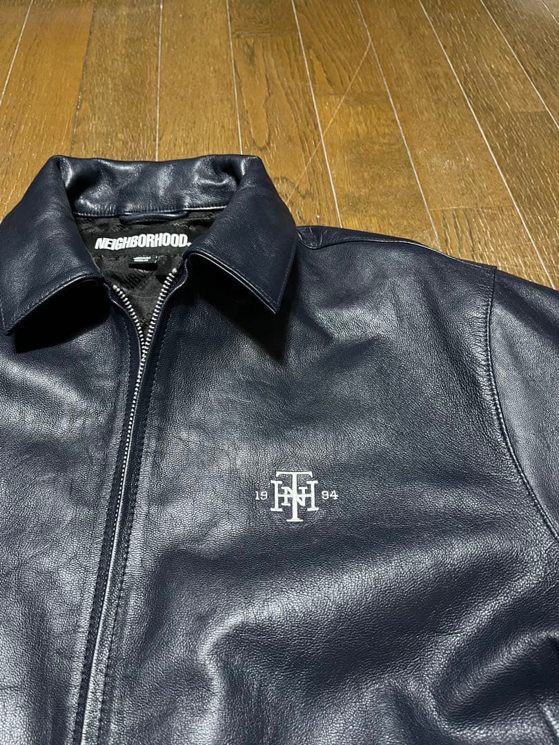 ジャケット・アウター NEIGHBORHOOD LEATHER ZIP WORK JACKET