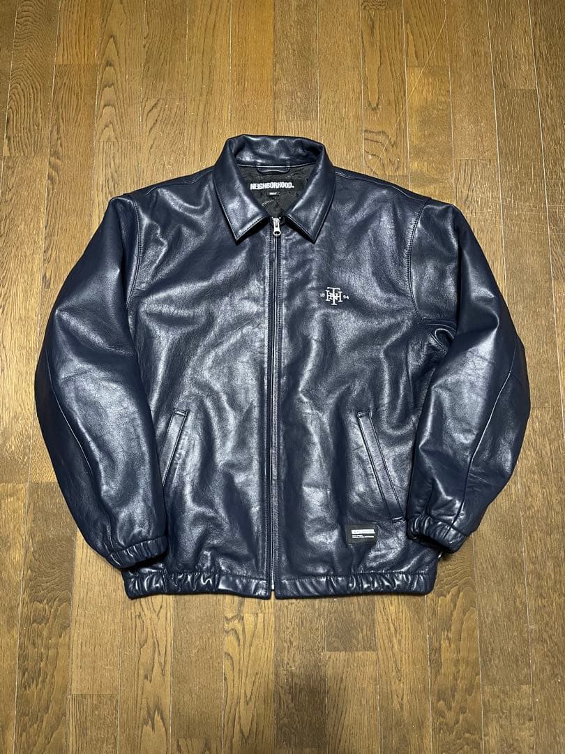 ジャケット・アウター NEIGHBORHOOD LEATHER ZIP WORK JACKET