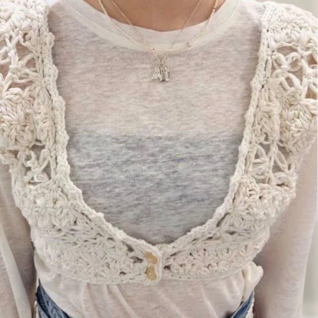 IENA マイディ flower crochet ブラトップ ¥60,500