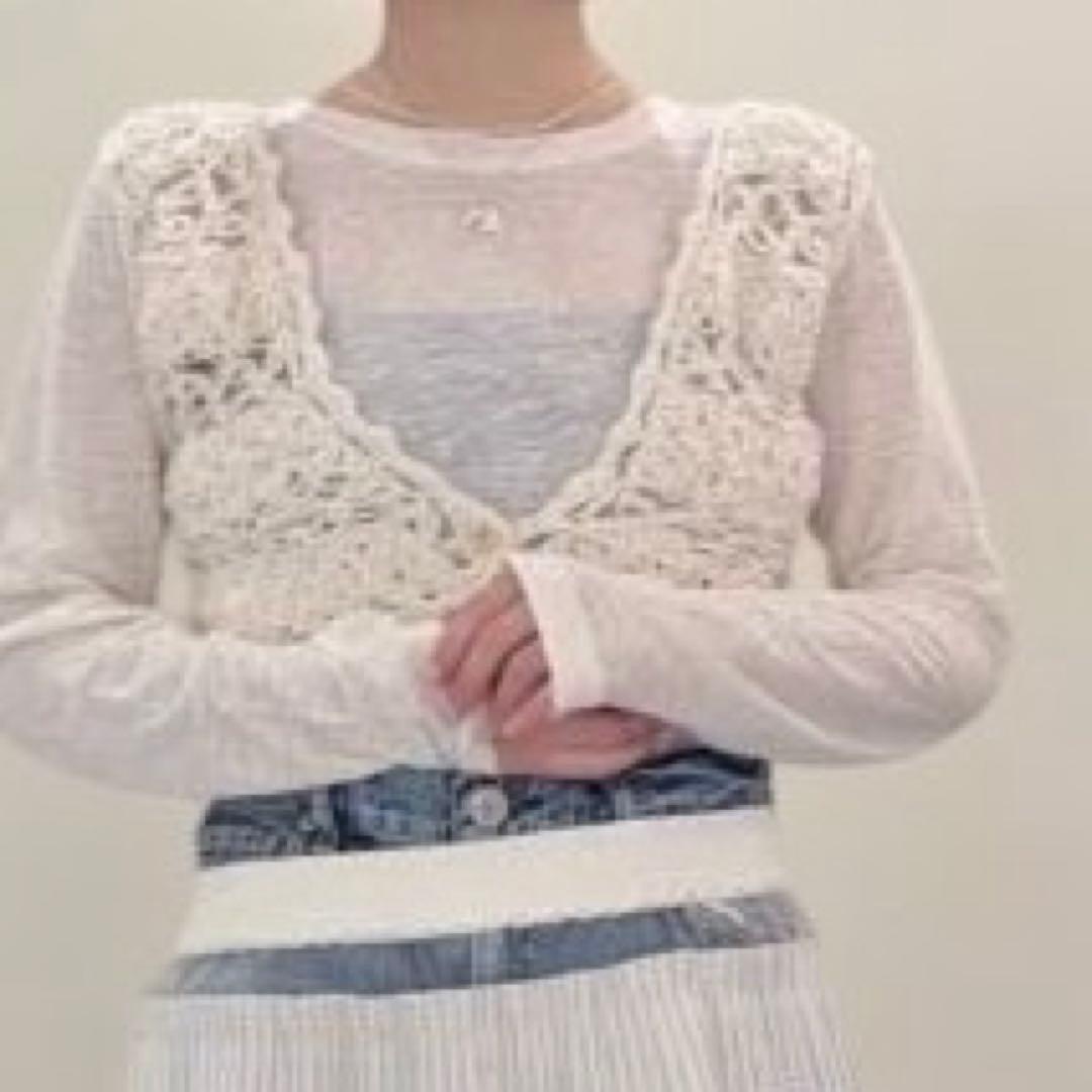 IENA マイディ flower crochet ブラトップ ¥60,500