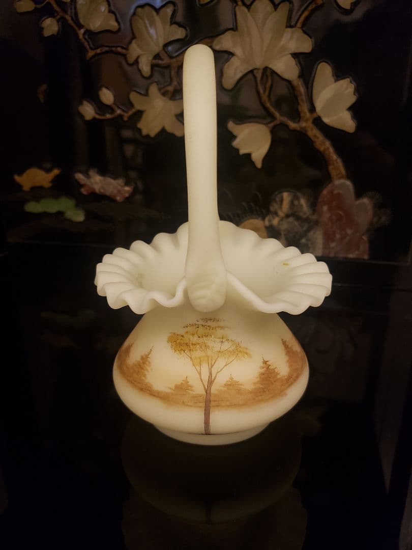 フェントン社 Fenton フェントン アートガラス ウランガラス 置物
