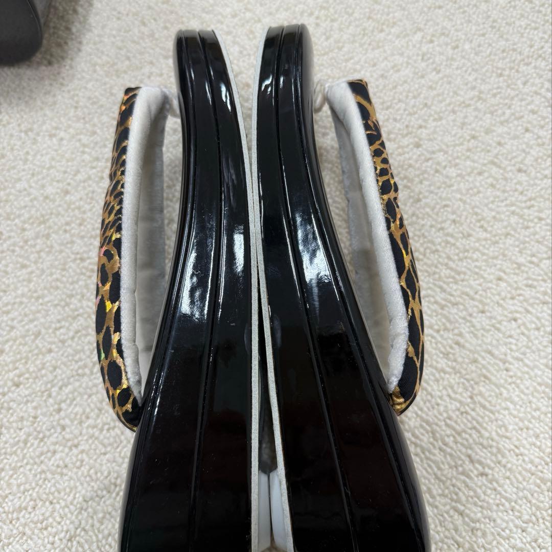 草履バックセット　草履　バック　2点セット　黒　ゴールド