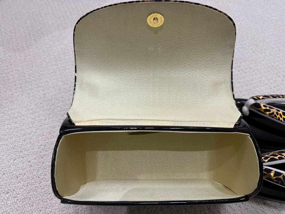 草履バックセット　草履　バック　2点セット　黒　ゴールド