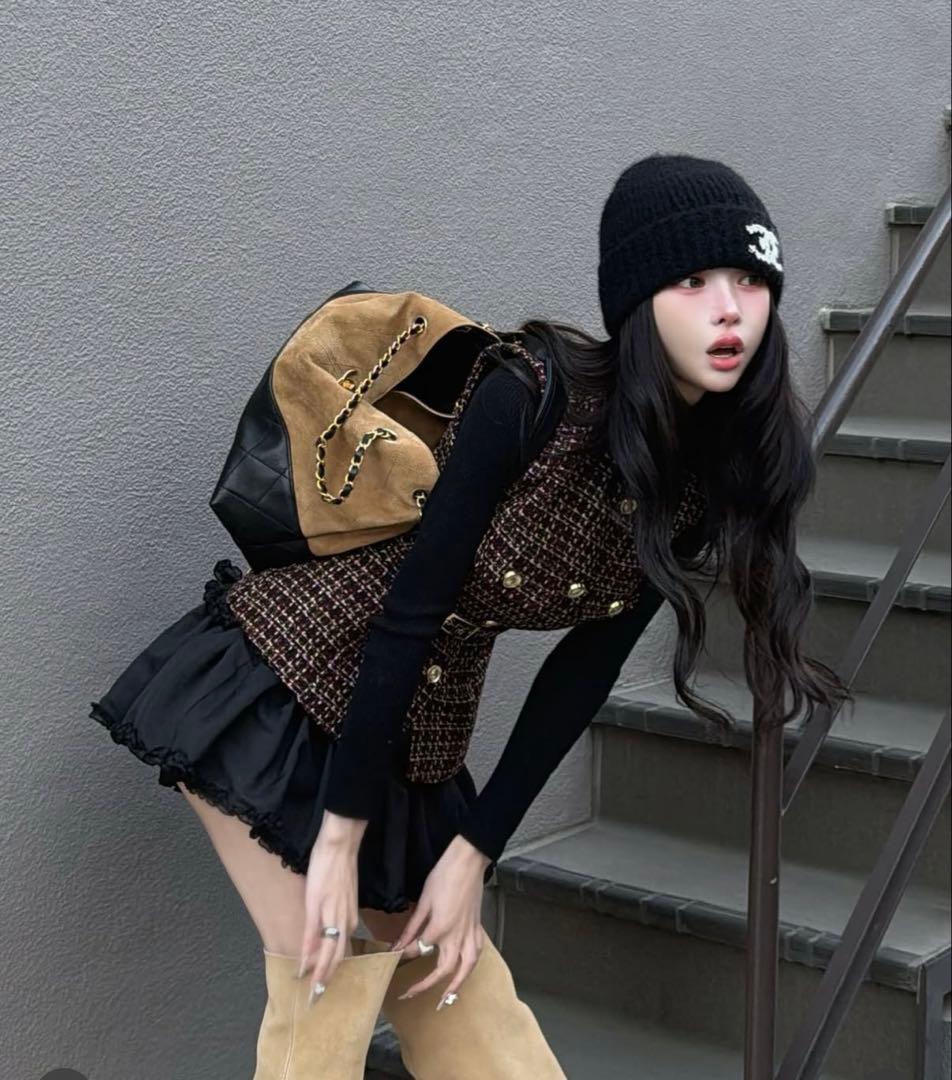 ZARA ベルト付きテクスチャーベスト　XS