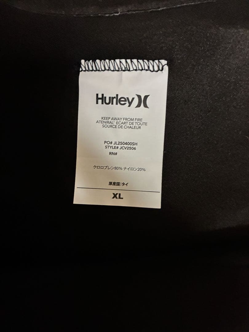 新品未使用　HURLEY ハーレー ロングチェストジップ セミドライ メンズ