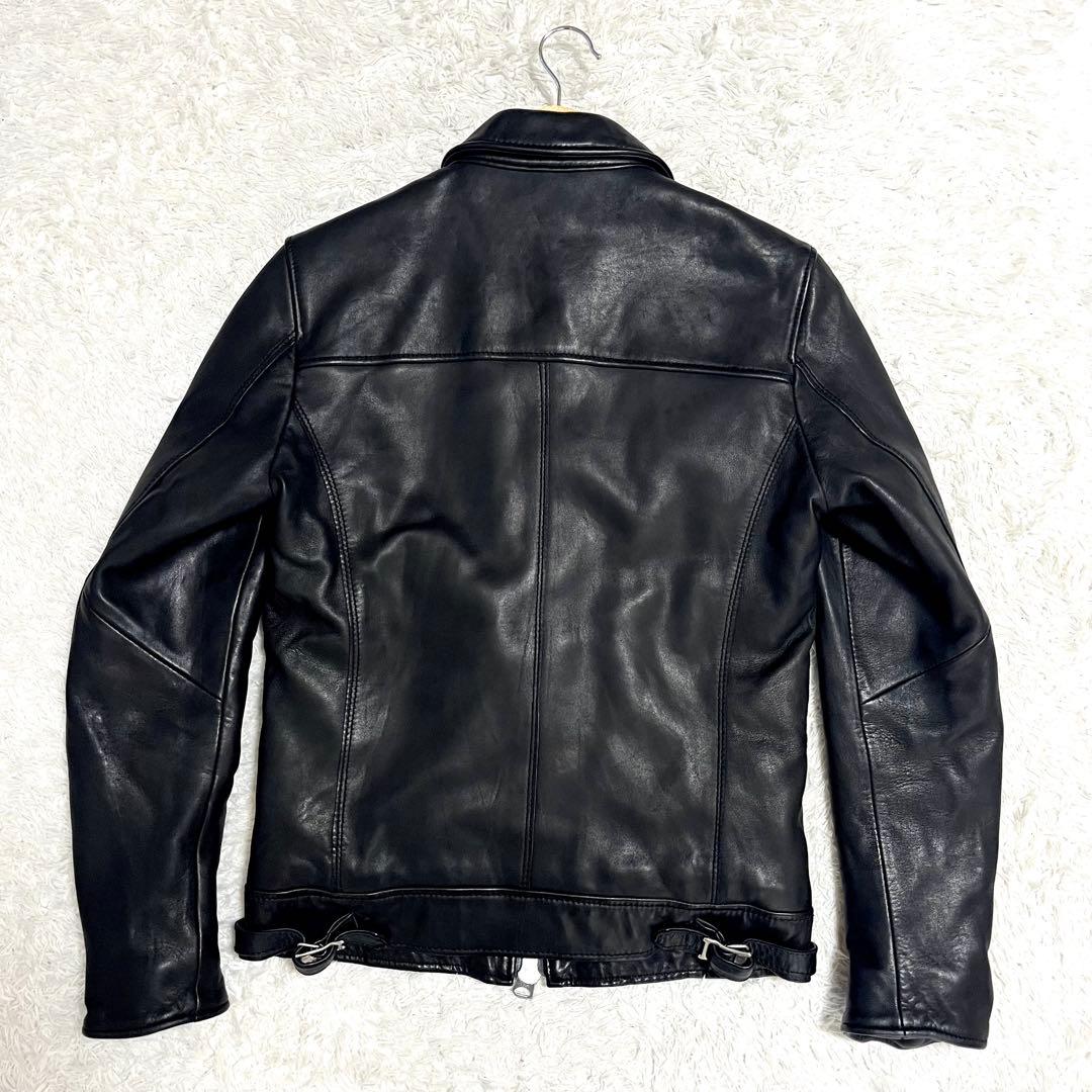 ✨美品✨ナノユニバース レザージャケット ライダース 羊革 サーモライト