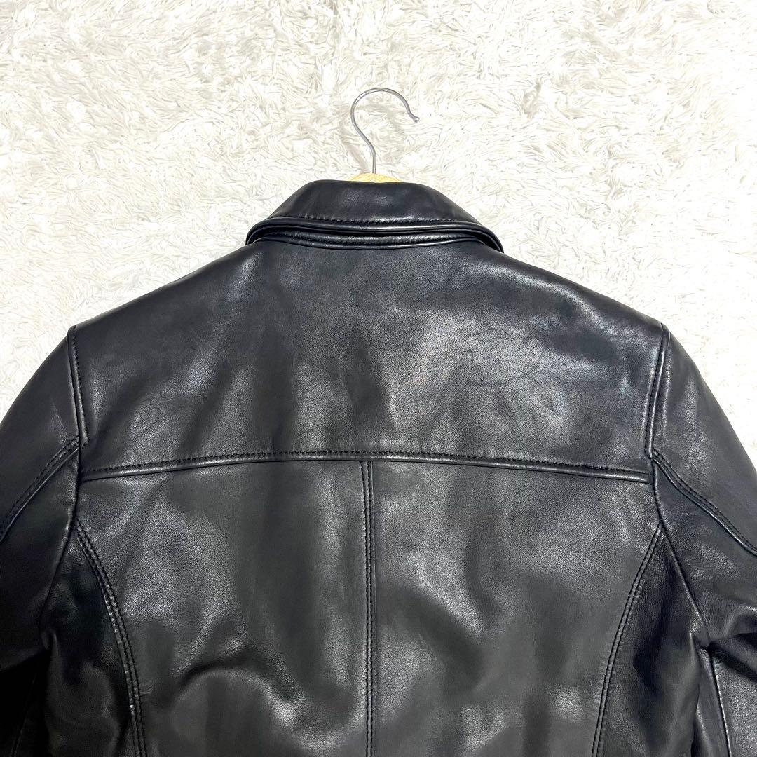 ✨美品✨ナノユニバース レザージャケット ライダース 羊革 サーモライト