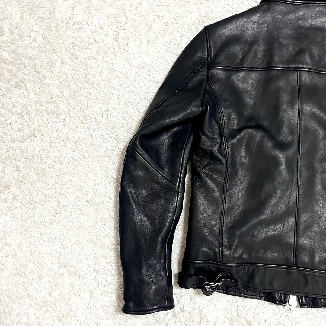 ✨美品✨ナノユニバース レザージャケット ライダース 羊革 サーモライト