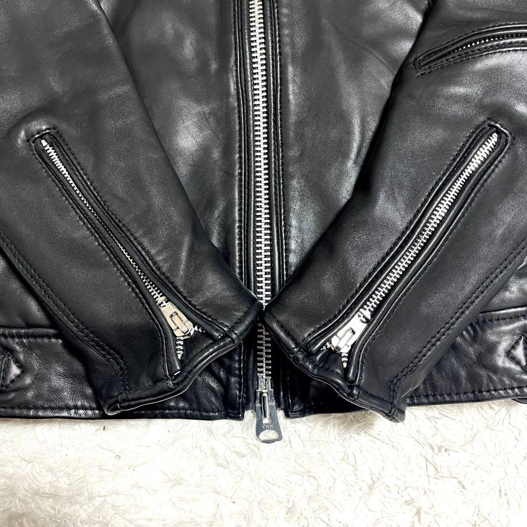✨美品✨ナノユニバース レザージャケット ライダース 羊革 サーモライト