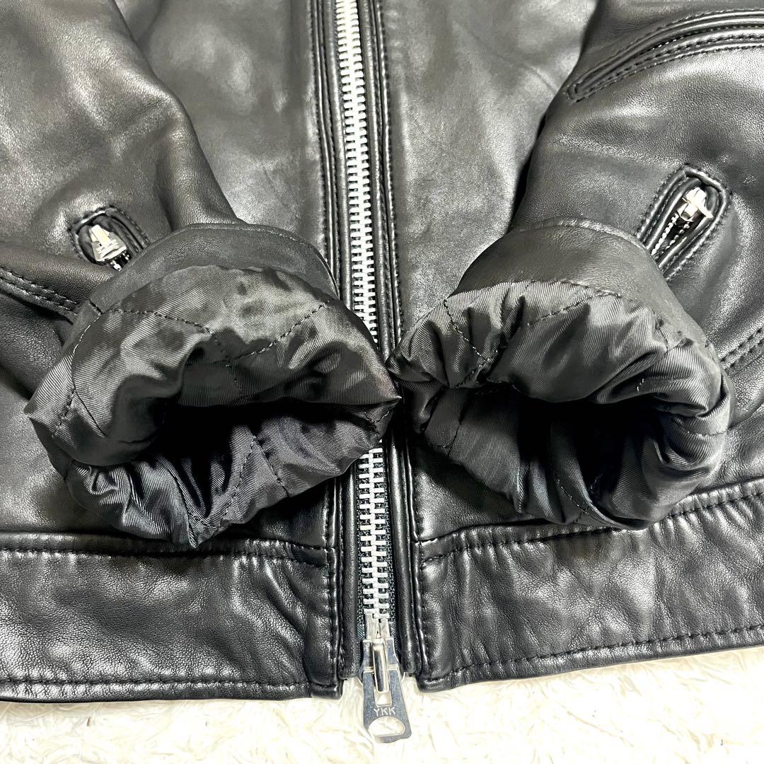 ✨美品✨ナノユニバース レザージャケット ライダース 羊革 サーモライト