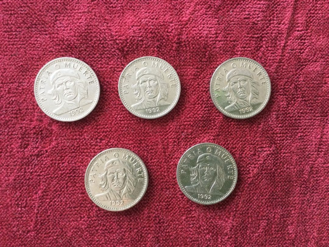 記念 8キューバ 貨幣 1992年 チェゲバラ3ペソ　キューバ6枚