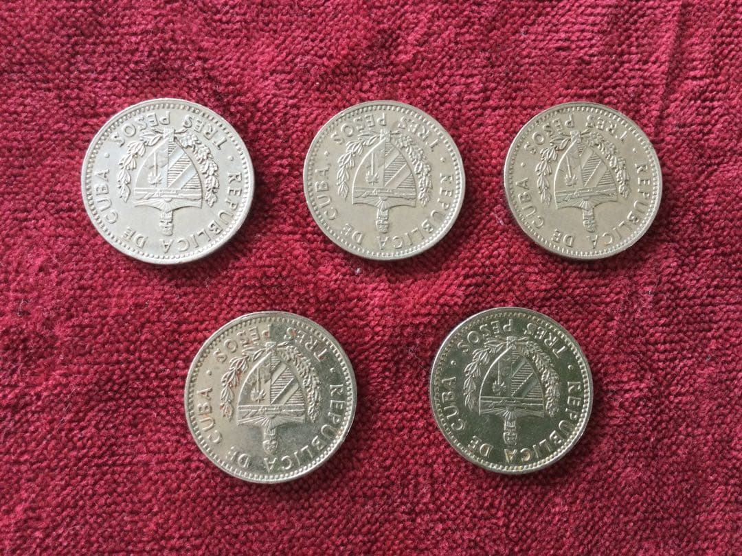 記念 8キューバ 貨幣 1992年 チェゲバラ3ペソ　キューバ6枚