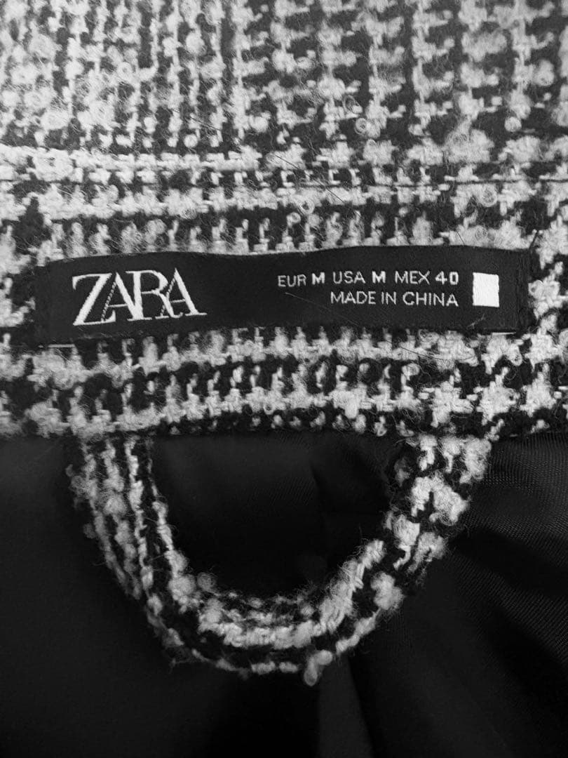 ZARA アウター　テクスチャーチェック シャツジャケット　Mサイズ
