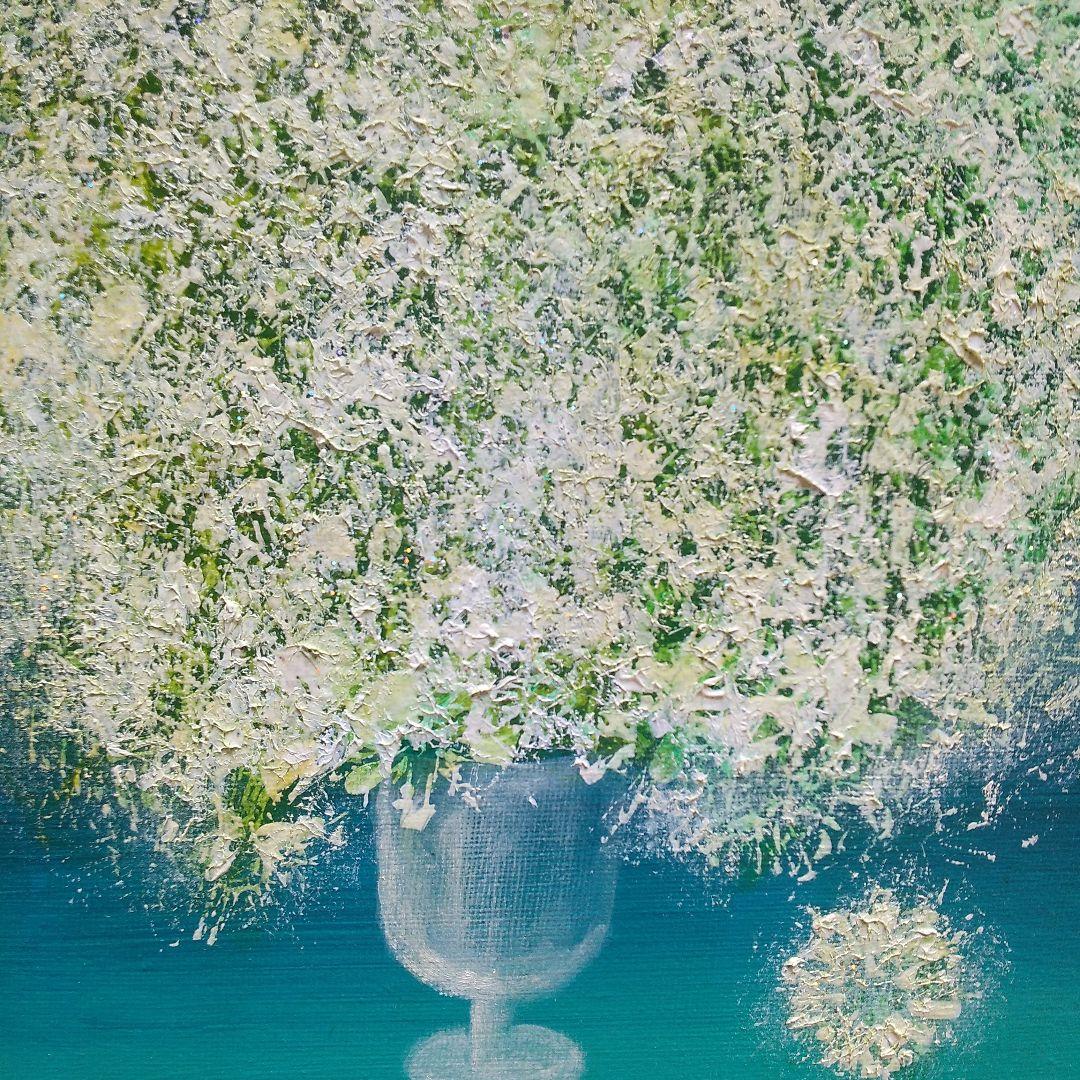 織姫010「星屑の花（神秘）ラメ入り」F3号 未使用額縁入り（匿名配送）