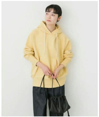 ご予約＊kagure スウェットフーデットプルオーバー パーカー BUTTER