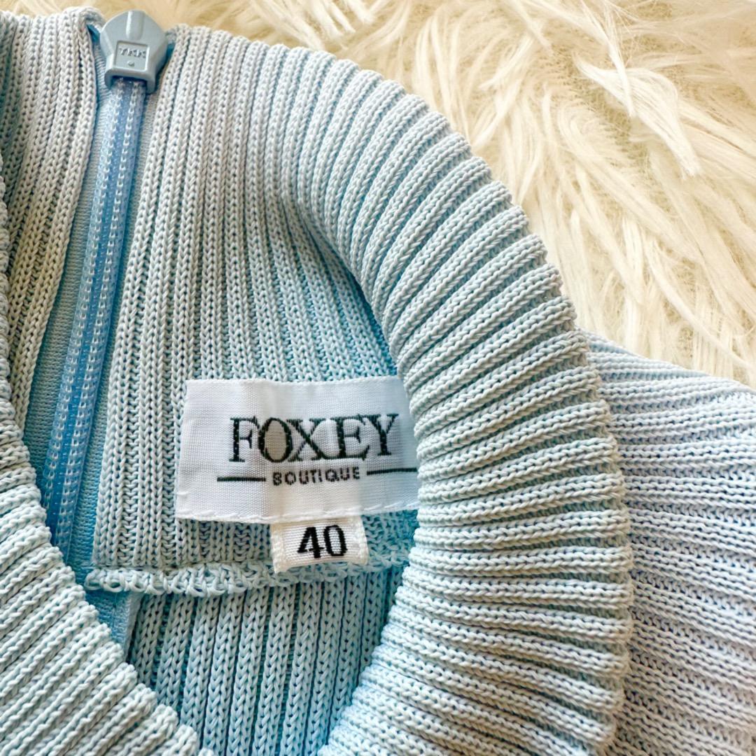 foxy ニットワンピース アイスブルー