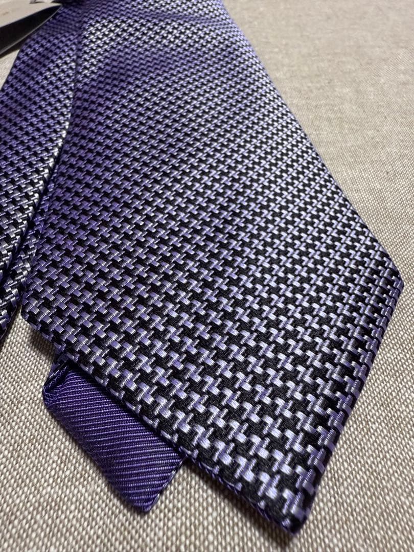 【新品】TOM FORD／トムフォード／ハウンドトゥース／ジャガードタイ／千鳥柄
