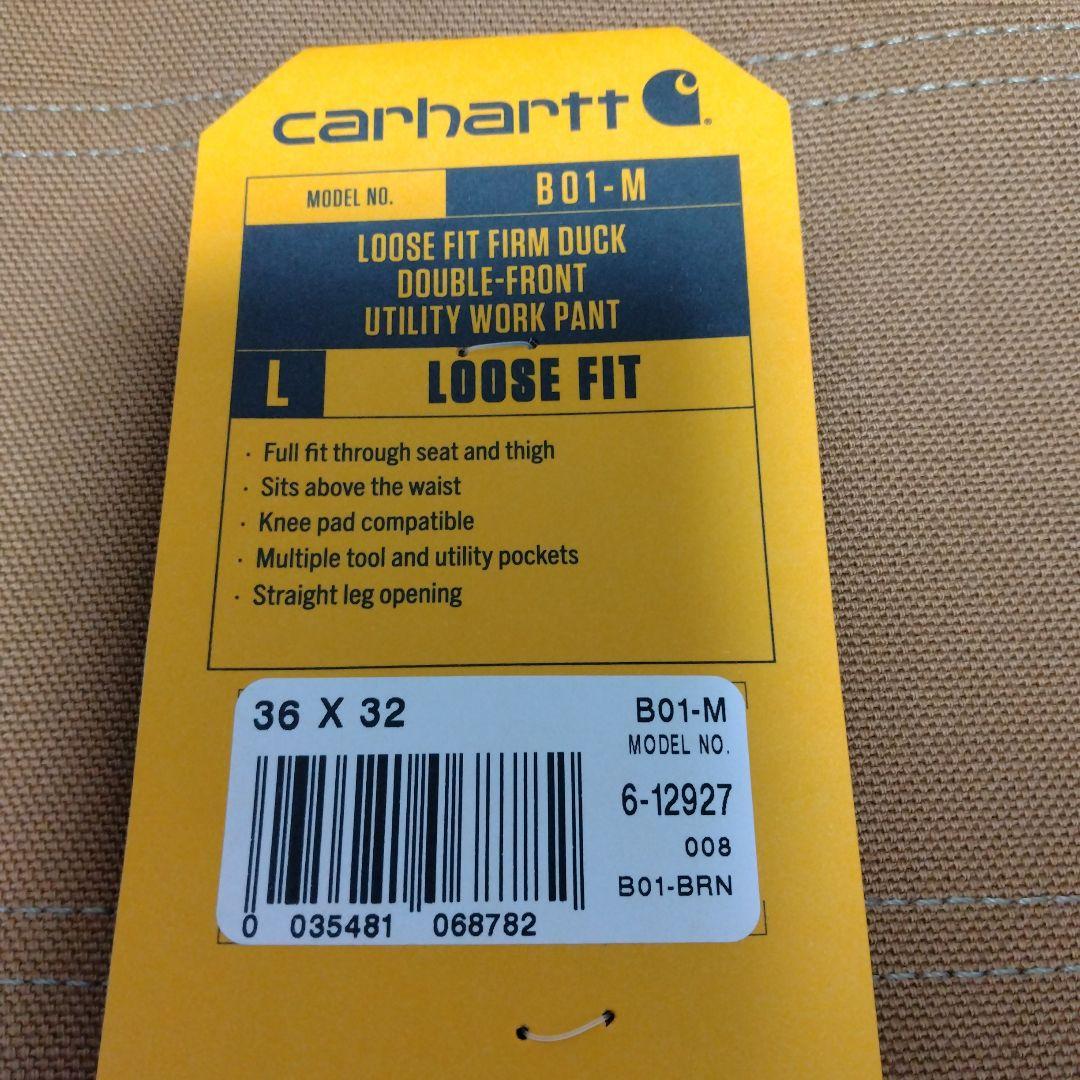 ★米国製本物W36*L32CARHARTTダブルニーB01ブラウン★ラスト！