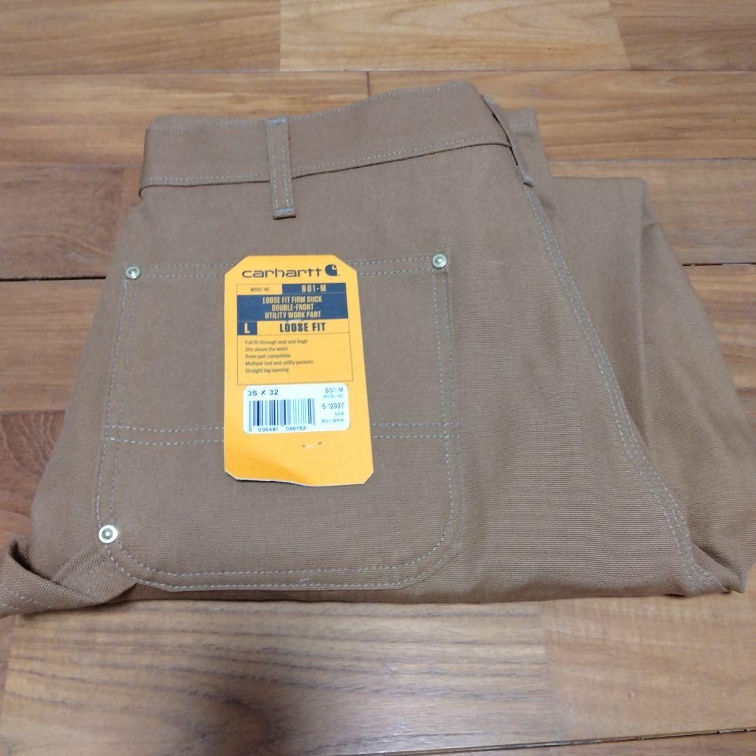 ★米国製本物W36*L32CARHARTTダブルニーB01ブラウン★ラスト！