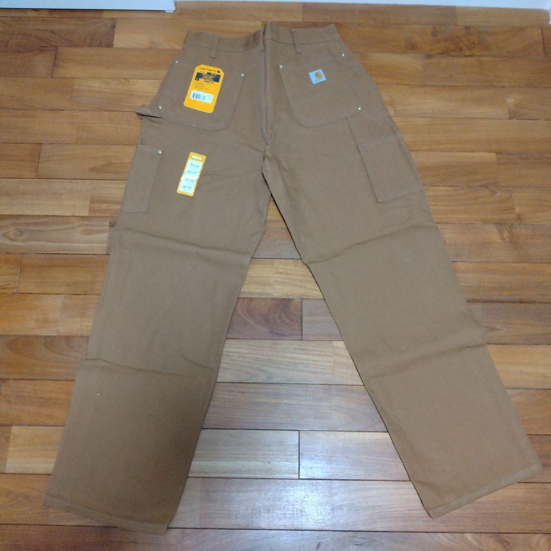 ★米国製本物W36*L32CARHARTTダブルニーB01ブラウン★ラスト！
