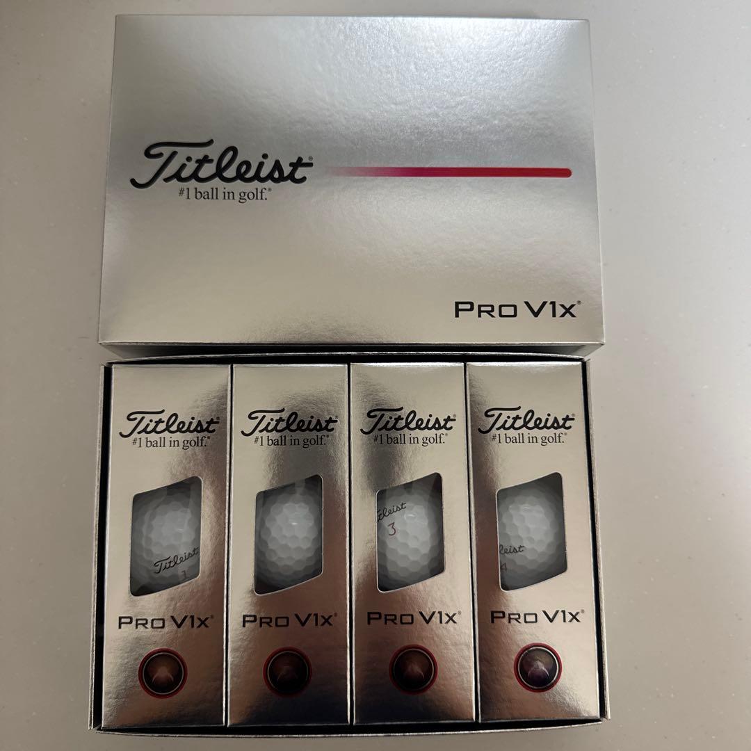 【新品】タイトリスト　2025年モデル　Pro V1x ホワイト　1ダース