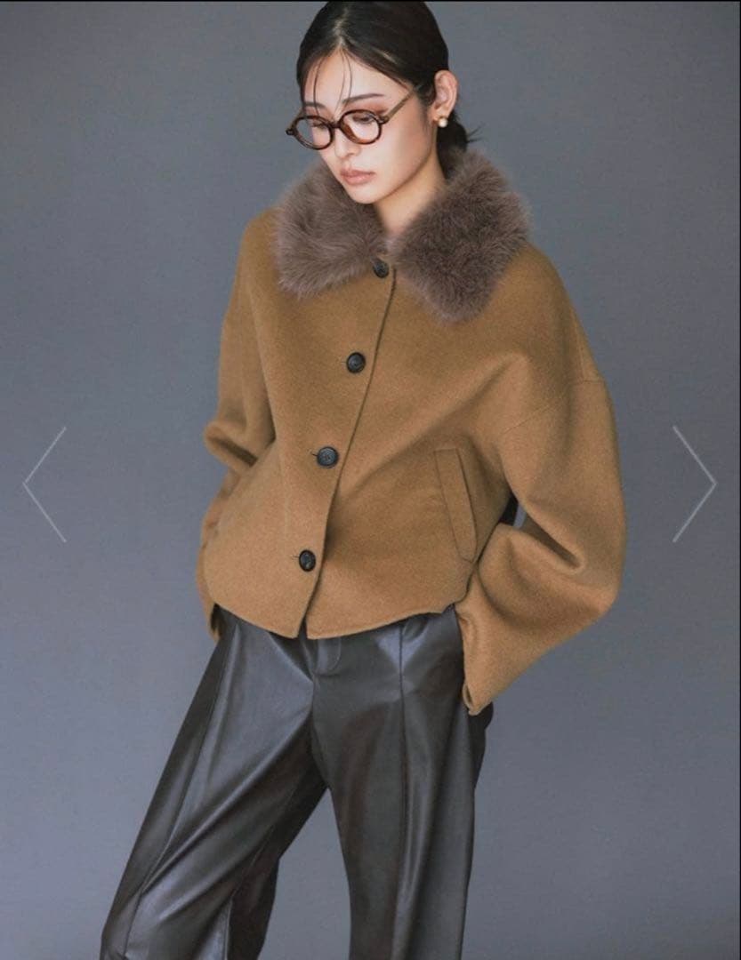 MilaOwen 2wayファーカラーリバーショートコート 定価¥23,100