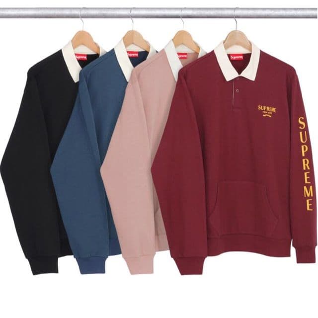 17 FW Supreme シュプリーム Rugby Sweatshirt
