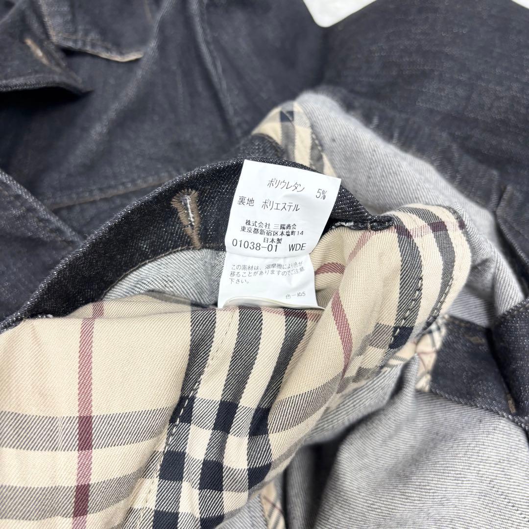 未使用級！BURBERRY LONDON ノバチェック デニム カバーオール M