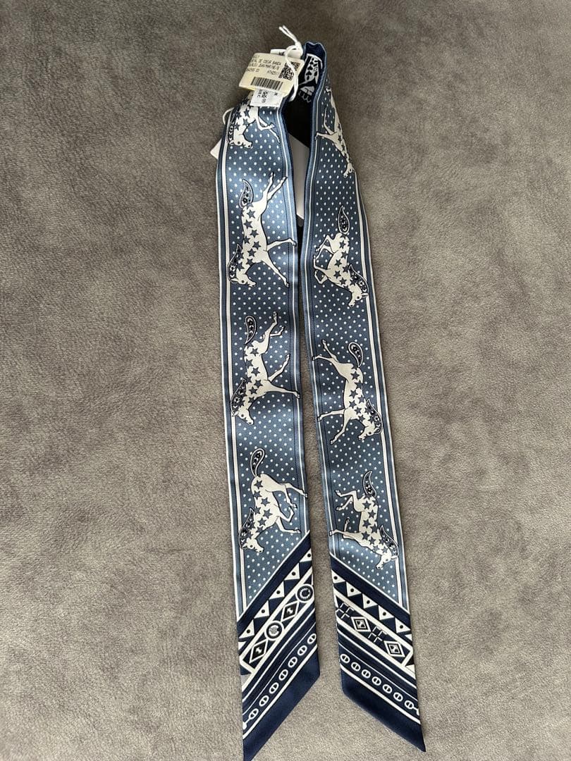 新品・2026SS　エルメス　ツイリー　シュヴァルドゥクールバンダナ　ブルー
