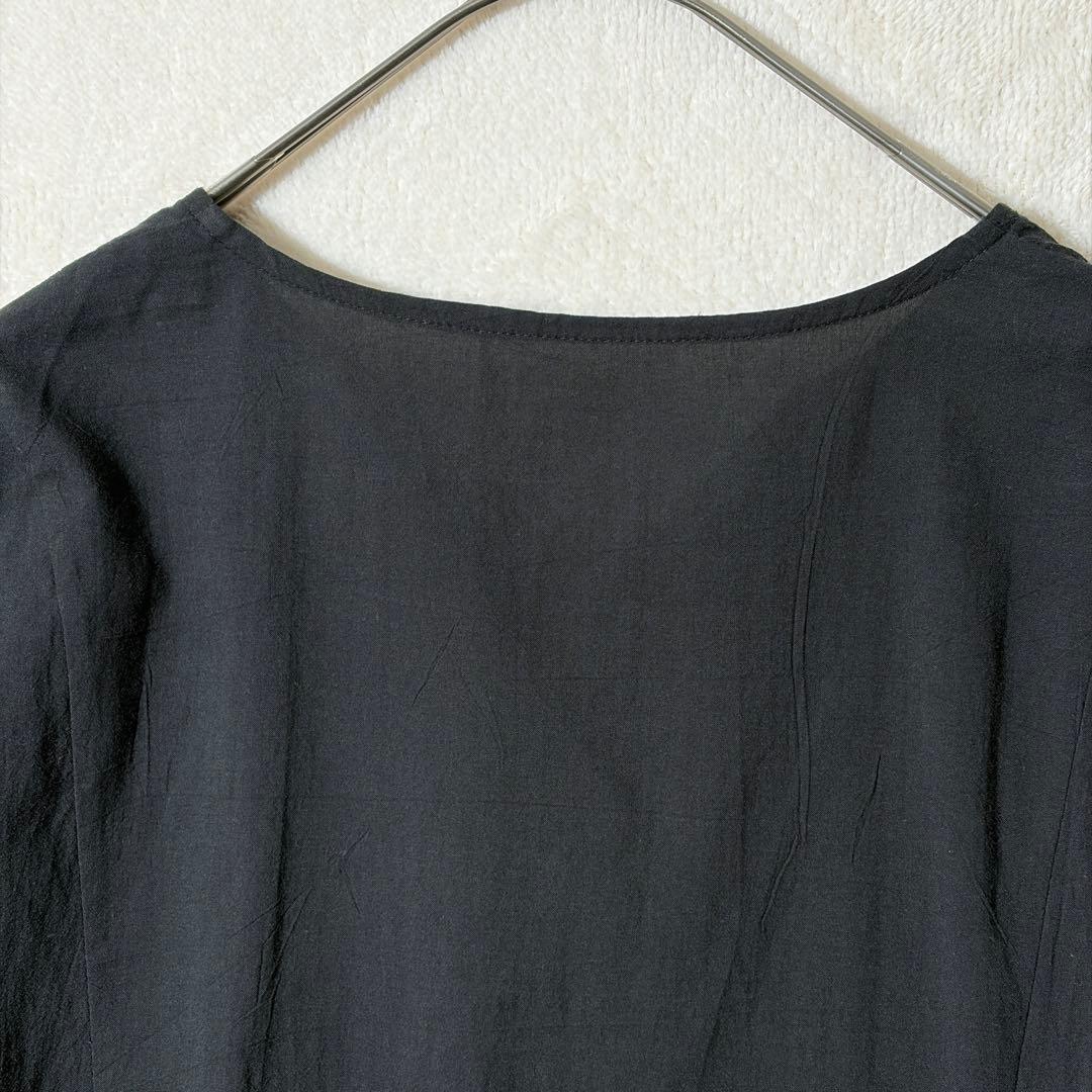 北欧、暮らしの道具店　年中着たくなるサイドギャザーの2wayワンピース　黒