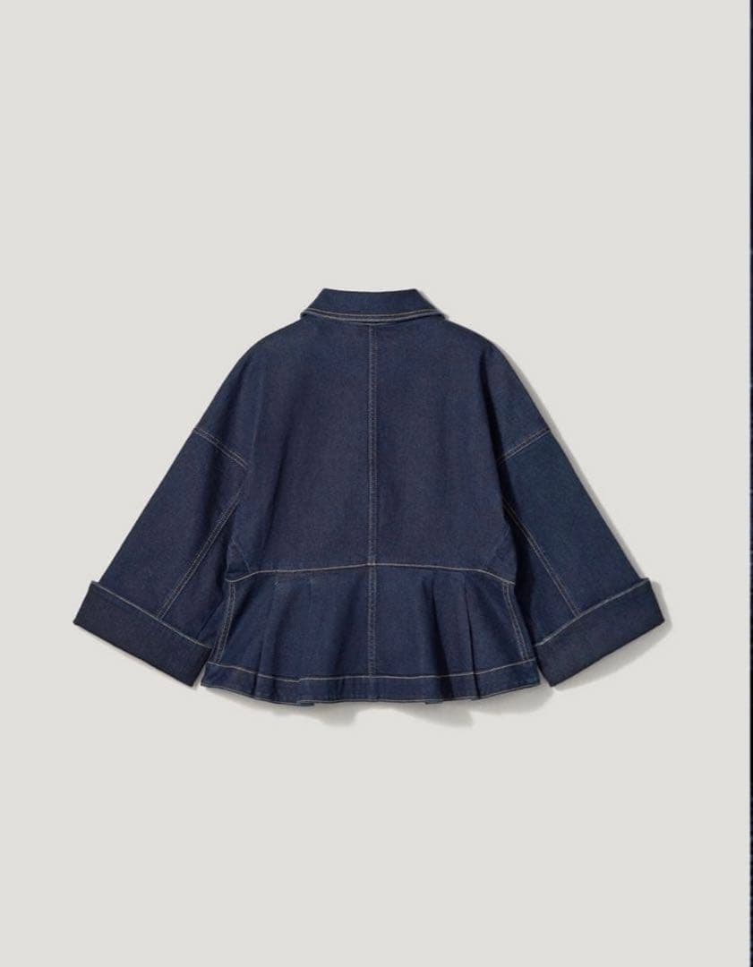 新品未使用タグ付きGU×rokhコラボぺプラムデニムジャケット