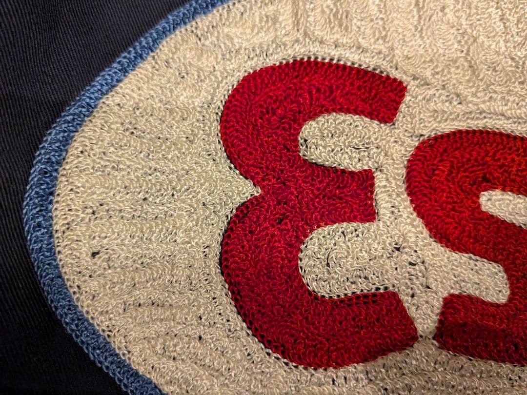 美品 5 brother ワークジャケット60s チェーン刺繍入り ネイビー