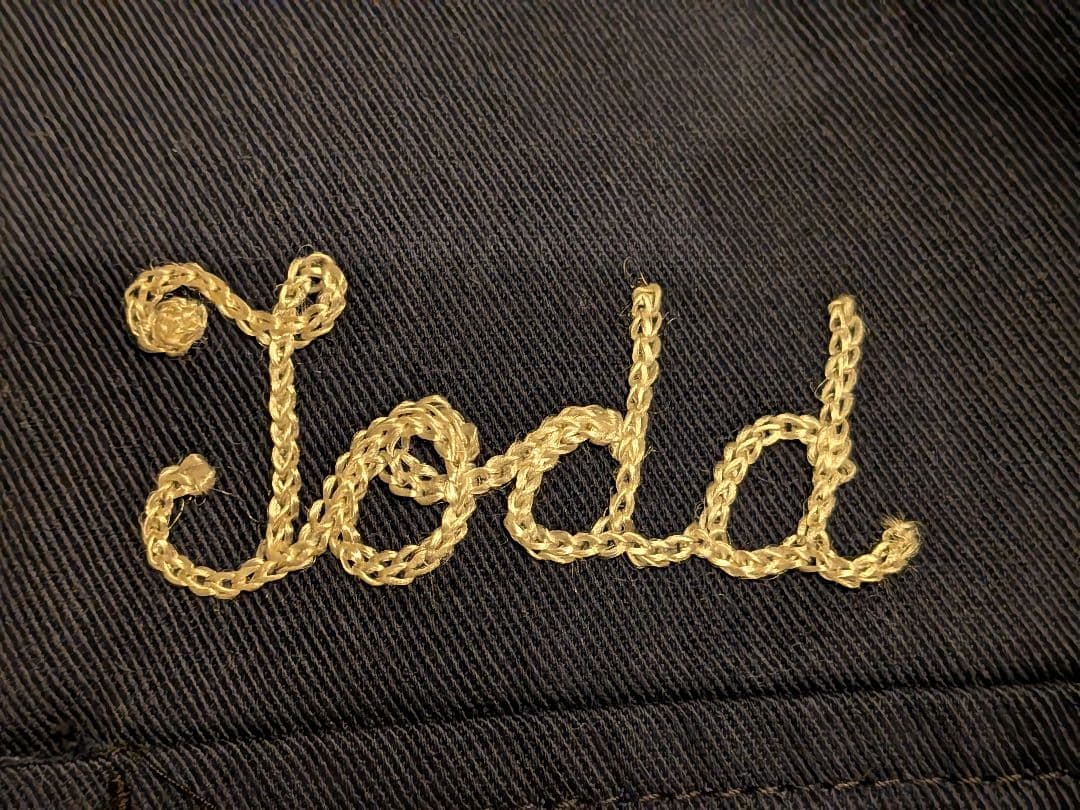 美品 5 brother ワークジャケット60s チェーン刺繍入り ネイビー